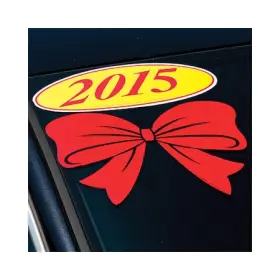 Ez Line 537-bow Holiday Bow Windshield Decal Pk Ez Line 537-bow Holiday Bow Windshield Decal Pk