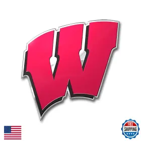 Fanmats B00a3bt5se Wisconsin Badgers Heavy Duty Aluminum Embossed Color Auto Emblem