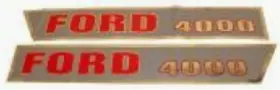 Ford F4000a F503ha / New Holland Tractor 4000 Hood Decal Set D-f4000a