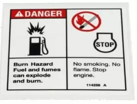 Genie 114258gt 114258 / Oem Decal - Danger No Smoking