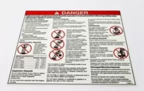 Genie 114386 14386 114386gt Oem Decal Danger-gen Safety Genie 114386 14386 114386gt Oem Decal Danger-gen Safety