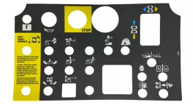 Genie 72095gt Platform Control Panel Decal/overlay 72095 Z-34/22 Ic