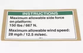 Genie 97887gt / 97887 Oem Side Force Decal Genie 97887gt / 97887 Oem Side Force Decal
