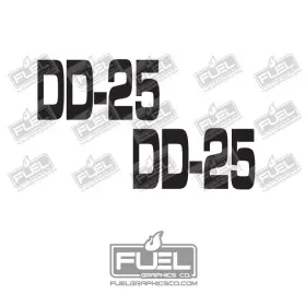 Ingersoll Rand Dd-25 Compactor Premium Vinyl Decal 2 Pack - 8 Inch Wide X 4 Tall