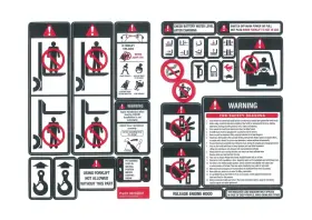 Intel 04062807 Intella Forklift Safety Decal Set Intel 04062807 Intella Forklift Safety Decal Set