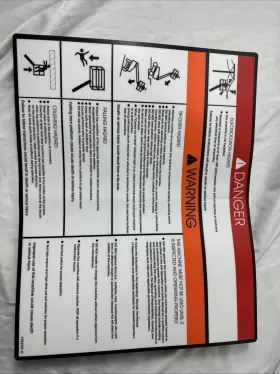 Intella 1703797 Jlg Decal Warning/danger Plat