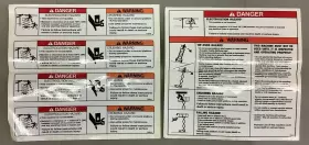 Jlg 1703816 Lot Of 2 1703818 Warning Hazard Decals B449
