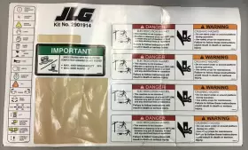 Jlg 2901914 Incomplete Kit Decal Multi-color Check Desc B125