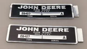 John Deere 6407 Foil Decal Plow Works E6407 Lot New Unused Tag Usa Nos Jd Genuine
