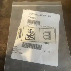 John Deere T302230 Nos Oem Text Emergency Decal