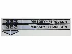 Massey Ferguson S60493 New 383 Decal Set