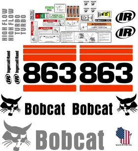 Mdc 863 G 863 G Replacement Kit / Sticker With Warning Kit. Skid Loader Steer Fits Bobcat