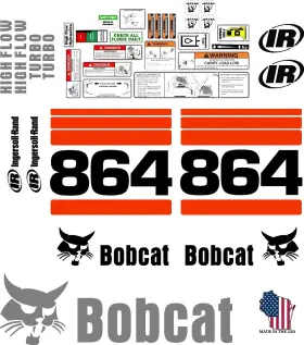 Mdc 864 G 864 G Premium Replacement Decal / Sticker Kit Fits Bobcat Skid Steer Loader