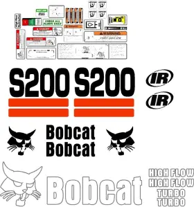 Mdc S200ii25 S200 Premium Replacement Decal Sticker Kit Fits Bobcat S 200 Skid Steer Loader