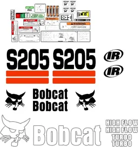 Mdc S205ii25 S205 Premium Replacement Decal Sticker Kit Fits Bobcat S 205 Skid Steer Loader