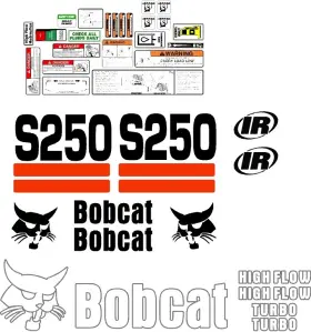 Mdc S250ii25 S250 Premium Replacement Decal Sticker Kit Fits Bobcat S 250 Skid Steer Loader