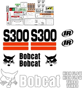 Mdc S300ii25 S300 Premium Replacement Decal Sticker Kit Fits Bobcat S 300 Skid Steer Loader