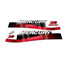 Mercury Outboards 856025735147 20 1999-2004 Outboard Aftermarket Replacement Decal Sticker Set