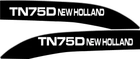 New Holland Tn75d Tractor Decal Set