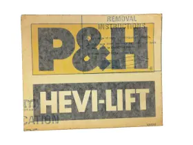P&h 32q825 Harnischfeger P&h Milwaukee Wisconsin U.s.a. Inch 6.25 X 7.75 Decal Sticker