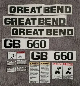 Quality Reproduction Gb660 Great Bend Front End Loader Decals-complete Set-quality Reproduction-ver 1