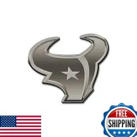Rico Industries B09jtlpvtg Nfl Houston Texans Antique Auto Emblem - Officially Licensed Football Decal