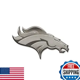 Rico Industries B09jv1frrk Nfl Denver Broncos Antique Nickel Auto Emblem - Car Truck Suv De