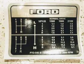 Sparex 716715259465 S60665 To Fit Ford Tractor Gear Shift Decal 8-speed 5000 5100 5600 6600 6700