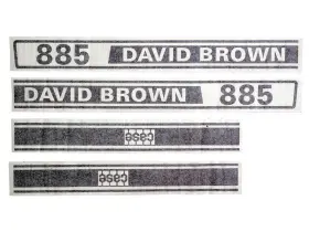 Sparex K947712 Decal For David Brown 885 Tractor - Fits Multiple Models And Part Numbers