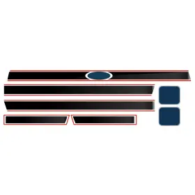 Stevens Lake Parts 83952740 Hood Decal Set Fits Ford/new Holland Replaces