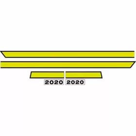 Stevens Lake Parts Jd2020 Hood Decal Set Black Lettering On Yellow Background Fits John Deere 2020 Tractor Stevens Lake Parts Jd2020 Hood Decal Set Black Lettering On Yellow Background Fits John Deere 2020 Tractor