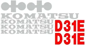 Stevens Lake Parts Slp524385332 One New Decal Set Fits Komatsu D31e Models Interchangeable