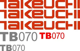Takeuchi Tktb070 Ex Decal Set For Tb070 Decals Stickers Kit Loader Excavator Whole Machine