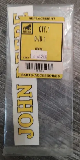 Tisco D-jd-1 John Deere Decal 1 X 6 Inch