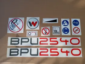 Wacker Neuson 5000127078 Bpu 2540 Decal Sticker Kit Set - 10x Pc Wacker Neuson 5000127078 Bpu 2540 Decal Sticker Kit Set - 10x Pc