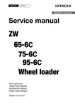 Hitachi Zw65-6c Zw75-6c Zw95-6c Wheel Loader Service Manual +schematics. Fixed Price $83.99.