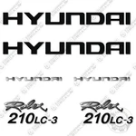 Hyundai 210lc-3 Decal Kit Excavator Robex - Aftermarket. Fixed Price $249.95.