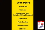 John Deere 330clc & 370c Excavator Manual Technical Repair Test Parts Op. Usb. Fixed Price $39.99.