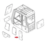 4602567 Lh Rear Side Windowpane Glass Fits John Deere Excavator 120c 800c. Fixed Price $235.99.