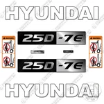 Hyundai 25d-7e Decal Kit Forklift - Aftermarket. Fixed Price $74.95.