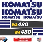 Fits Komatsu Wa480 Main Decals Wheel Loader Stickers Free Shipping - 3m Vinyl. Fixed Price $189.95.
