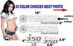 Yamaha Outboard Engine Decals Kit Stickers Decal 350 V8 Cowl 30 Color Options. Fixed Price $49.00.