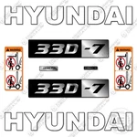 Hyundai 33d-7 Decal Kit Forklift -aftermarket. Fixed Price $74.95.