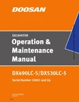 Doosan Dx490lc-5 Dx530lc-5 Excavator Operators Maintenance Manual Sn 10001-up. Fixed Price $109.00.