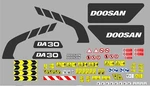 Doosan Da30 Decals Stickers Complete Kit. Fixed Price $343.50.
