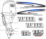 Yamaha Outboard 115hp Four Stroke Decals Set / Stikers. Fixed Price $89.00.