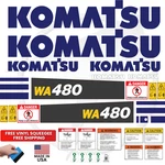 Fits Komatsu Wa480 Complete Decal Kit Wheel Loader Stickers Free Shipping. Fixed Price $209.95.