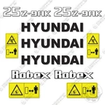 Hyundai 25z-9ak Decal Kit Excavator - Aftermarket. Fixed Price $74.95.