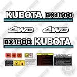 Kubota Bx1800 Decal Kit Tractor - Aftermarket. Fixed Price $64.95.