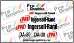 Ingersoll Rand Da-30 Aftermarket Decals. Fixed Price $110.00.